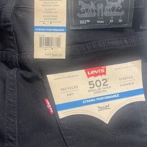 Levi's Kids Black 502 Taper Jeans
